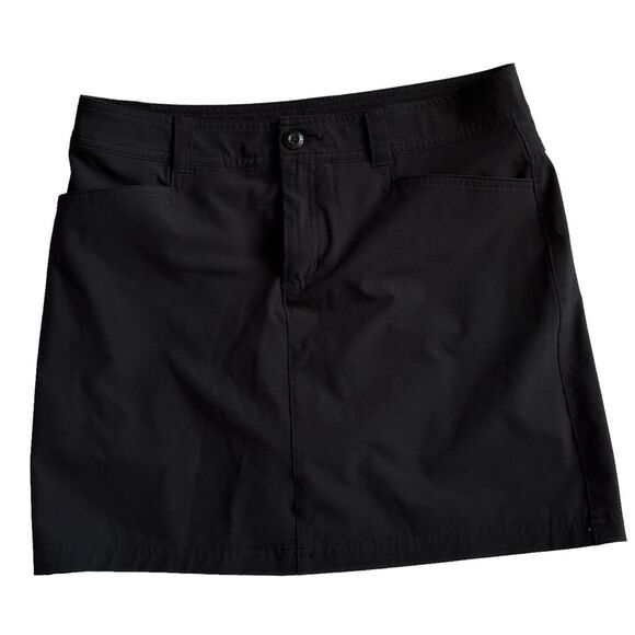 Eddie Bauer Skirt Womens 6 Black Skort‎ Liner Travex Active Nylon/Spandex - Picture 1 of 9